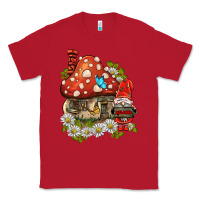 Red welcome gnome ladybug Classic Tee - BarkalooDesign