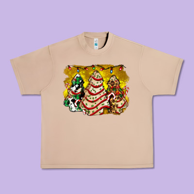 Christmas Tree Cake And Christmas Pattern Ado Urban Heavy Tee Designed By Adodesignshop