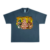 Midnight Navy christmas tree cake and christmas pattern ado Urban Heavy Tee - AdoDesignShop
