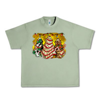 Oil Green christmas tree cake and christmas pattern ado Urban Heavy Tee - AdoDesignShop