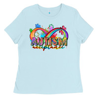 Baby Blue autism acceptance Ladies Tee - Zillion Design Studio