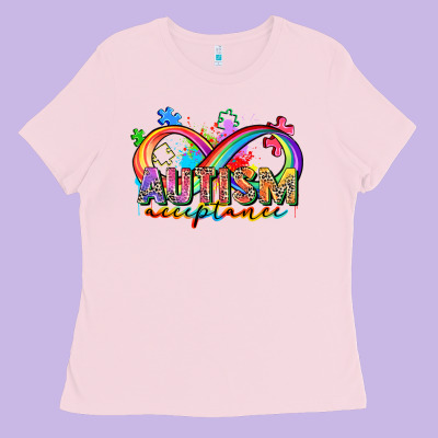 Autism Acceptance Ladies Tee Designed By Zillion Design Studio