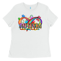 White autism acceptance Ladies Tee - Zillion Design Studio