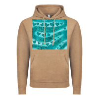 Vintage Coffee turquoise glitter heart Vintage Hoodie - JahusDesignShop