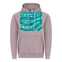 Vintage Zinc turquoise glitter heart Vintage Hoodie - JahusDesignShop