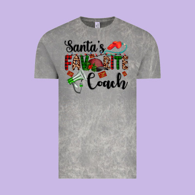Santa's Favorite Coach Vintage Tee Designed By Adodesignshop