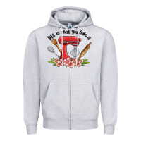 Heather Grey life is what you bake it Zipper Hoodie - MaliasSmallBusiness