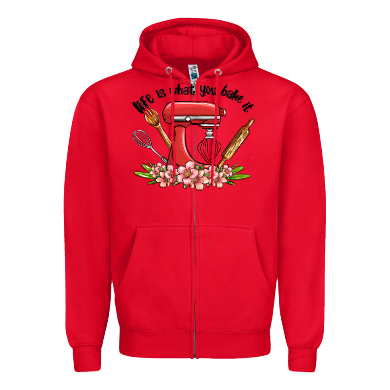 Life Is What You Bake It Zipper Hoodie by MaliasSmallBusiness | Teevron