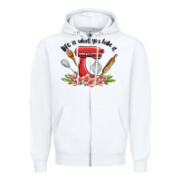 White life is what you bake it Zipper Hoodie - MaliasSmallBusiness