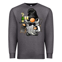 Charcoal Heather waiter gnome Premium Sweatshirt - BarkalooDesign