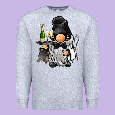 Waiter Gnome Premium Sweatshirt Designed By Barkaloodesign