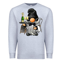 Heather Grey waiter gnome Premium Sweatshirt - BarkalooDesign