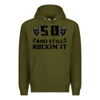 Army Green 50 Birthday Rock Premium Hoodie - Bettercallsaul