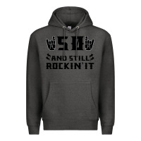 Charcoal Heather 50 Birthday Rock Premium Hoodie - Bettercallsaul