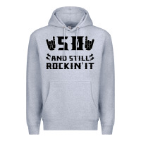 Heather Grey 50 Birthday Rock Premium Hoodie - Bettercallsaul