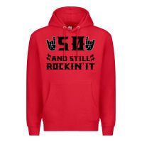 Red 50 Birthday Rock Premium Hoodie - Bettercallsaul