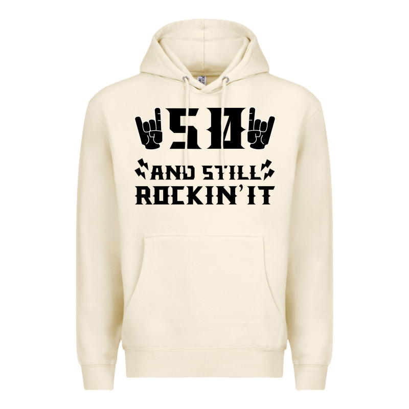 50 Birthday Rock Premium Hoodie by Bettercallsaul | Teevron
