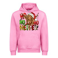 Fuchsia Pink ho ho ho heifer Urban Hoodie - CowGirlArtShop