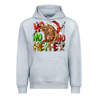 Heather Grey ho ho ho heifer Urban Hoodie - CowGirlArtShop