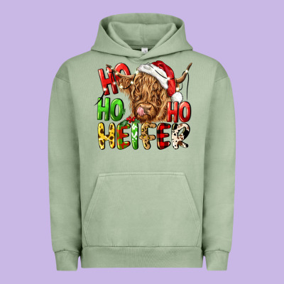 Ho Ho Ho Heifer Urban Hoodie Designed By Cowgirlartshop