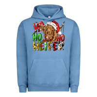 Pigment Pebble Blue ho ho ho heifer Urban Hoodie - CowGirlArtShop