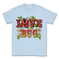 Dusty Blue ladybug love bug Classic Tee - BarkalooDesign