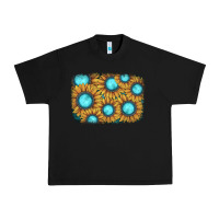 Black sunflower gemstone background Urban Heavy Tee - JahusDesignShop