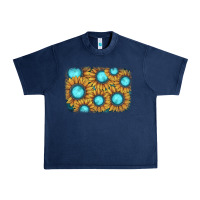 Navy sunflower gemstone background Urban Heavy Tee - JahusDesignShop