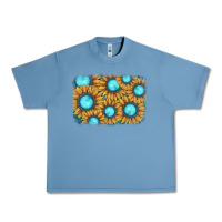 Pebble Blue sunflower gemstone background Urban Heavy Tee - JahusDesignShop