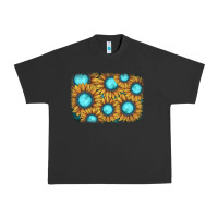 Pigment Black sunflower gemstone background Urban Heavy Tee - JahusDesignShop