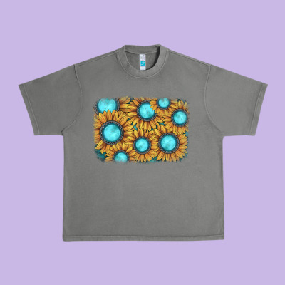 Sunflower Gemstone Background Urban Heavy Tee Designed By Jahusdesignshop