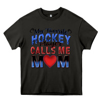 Asphalt my favorite hockey player calls me mom Heavy Core Tee - Zillion Design Studio