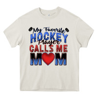 Cream my favorite hockey player calls me mom Heavy Core Tee - Zillion Design Studio
