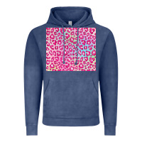 Vintage Denim pink leopard glitter Vintage Hoodie - JahusDesignShop