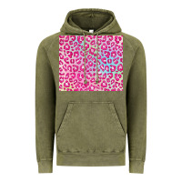 Vintage Olive pink leopard glitter Vintage Hoodie - JahusDesignShop