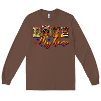 Chestnut Love My Hero Firefighter Long Sleeve Tee - LillyAllenDesigns