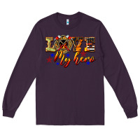 Plum Love My Hero Firefighter Long Sleeve Tee - LillyAllenDesigns