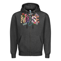 Charcoal Heather nurse Zipper Hoodie - NancyCooperArtShop