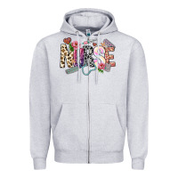 Heather Grey nurse Zipper Hoodie - NancyCooperArtShop