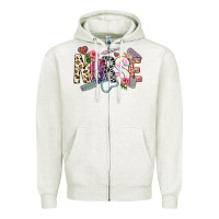 Oatmeal Heather nurse Zipper Hoodie - NancyCooperArtShop