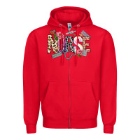 Red nurse Zipper Hoodie - NancyCooperArtShop