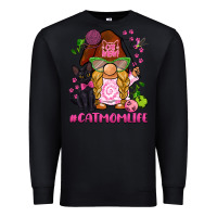 Black cat mom  life gnome Premium Sweatshirt - BarkalooDesign