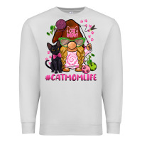 Dove Grey cat mom  life gnome Premium Sweatshirt - BarkalooDesign