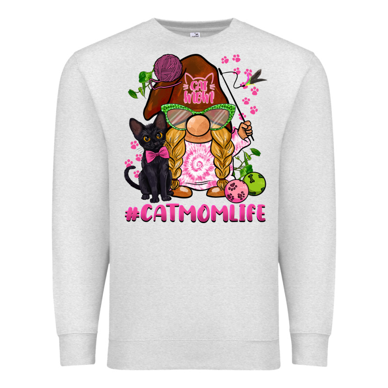 Cat Mom  Life Gnome Premium Sweatshirt by BarkalooDesign | Teevron