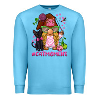 Ocean Blue cat mom  life gnome Premium Sweatshirt - BarkalooDesign
