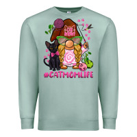 Seafoam cat mom  life gnome Premium Sweatshirt - BarkalooDesign