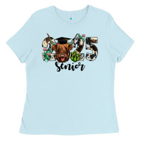 Baby Blue cow 2025 senior Ladies Tee - JahusDesignShop