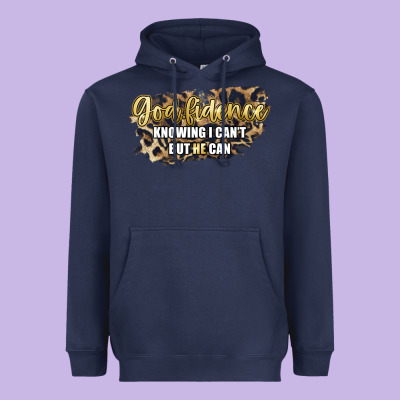 God Fidence Knowing I Can't But He Can Heavyweight Hoodie Designed By Artiststas