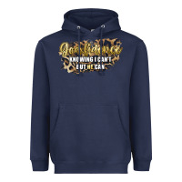 Navy god fidence knowing i can't but he can Heavyweight Hoodie - Artiststas