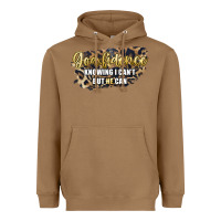 Toasted Coconut god fidence knowing i can't but he can Heavyweight Hoodie - Artiststas